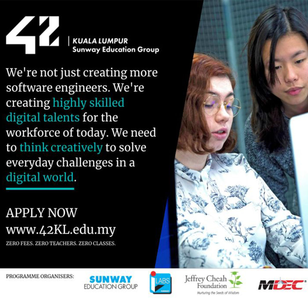 42KL: Malaysia’s First Tuition-Free Coding School with No Teachers and No Classes