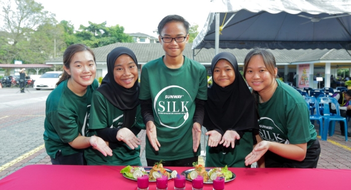 Group shot of student’s products at Sunway SILK Programme