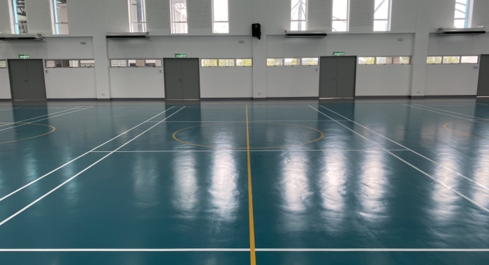 First look into SJK (C) Cheah Fah’s indoor sports court which doubles as the institution’s second multi-purpose hall whenever necessary