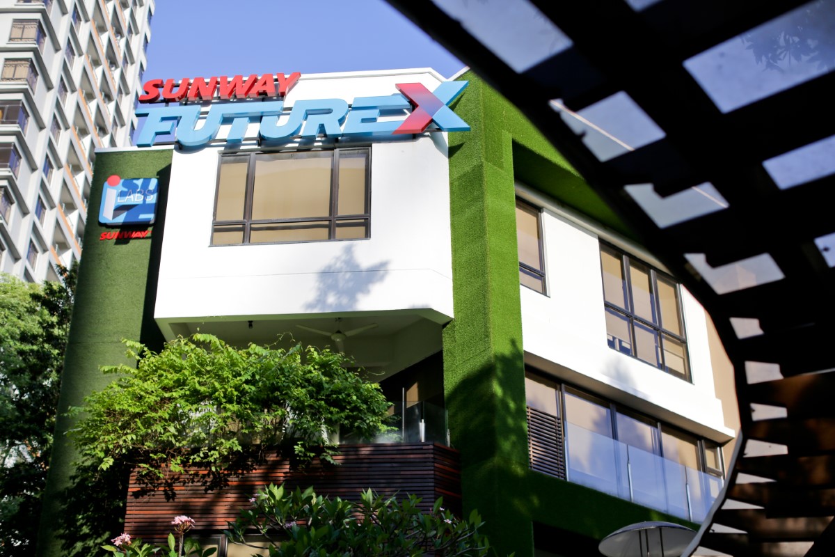 A landscape shot of the Sunway FutureX building located in the heart of Sunway City Kuala Lumpur.