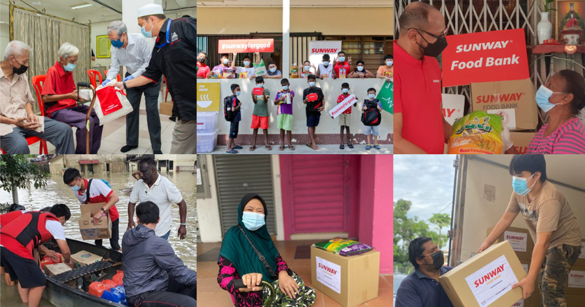 A collage of our #SunwayforGood CSR initiiatives across the years.