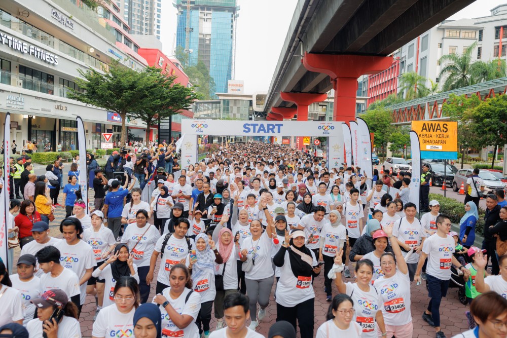 A wide shot photo of participants at the Sunway-Rapid KL Good Run 2024