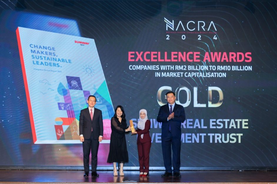 Award ceremony of Sunway REIT awarded GOLD at NACRA 2024