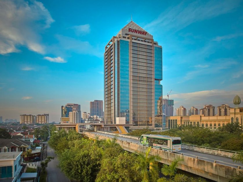 The Sunway Bus Rapid Transit (BRT) system uses electric buses and is linked to seven stations around SCKL