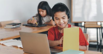Students studying in the classroom diligently