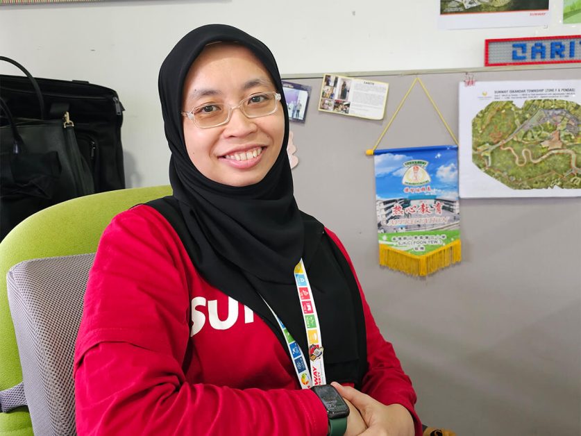 Mid-shot of Zarith Fahteha Mohd Khalis, head of sustainability at Sunway City Iskandar Puteri