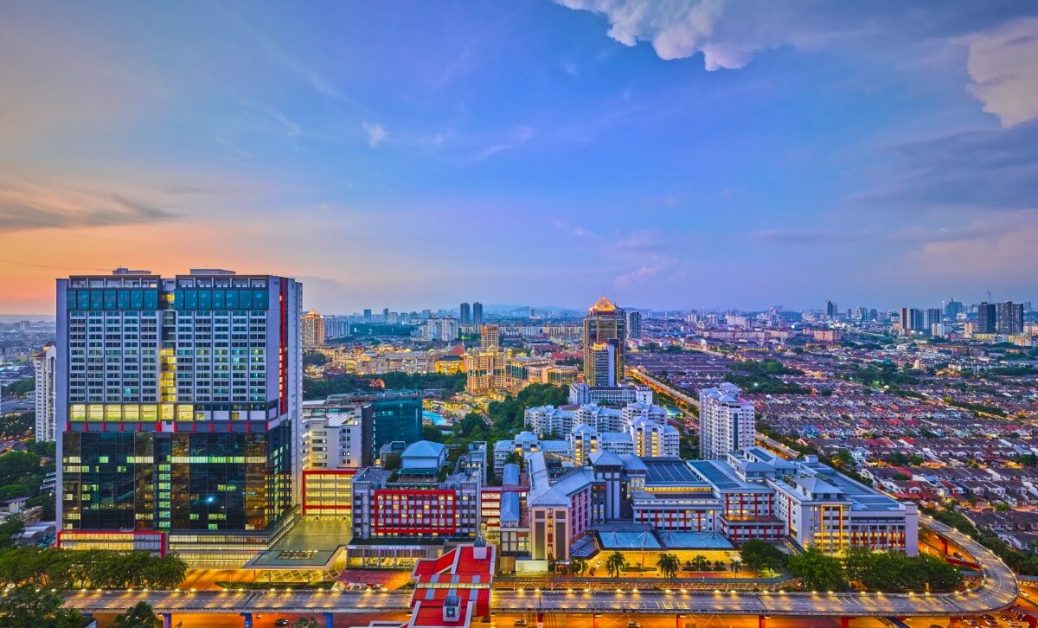 Drone shot of Sunway Medical Centre, Sunway City Kuala Lumpur