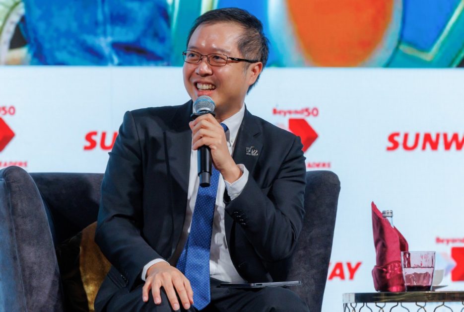 Mid shot of Mr Evan Cheah, Sunway Group deputy president