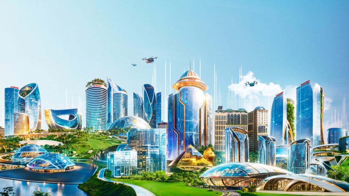 Predictive illustration of what Sunway City Kuala Lumpur looks like in the distant future