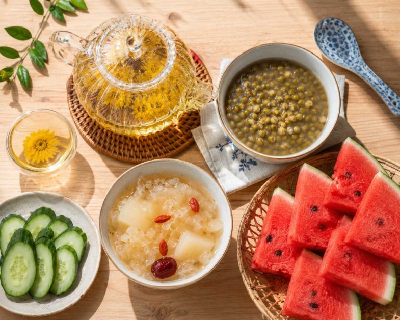 Water-rich fruits and vegetables